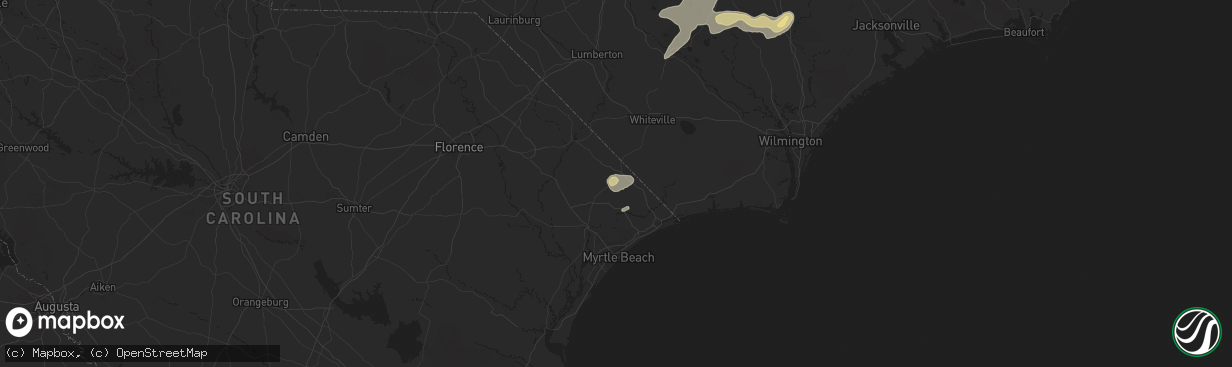 Hail map in Loris, SC on May 14, 2025