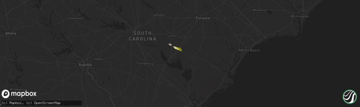 Hail map in Manning, SC on May 14, 2025