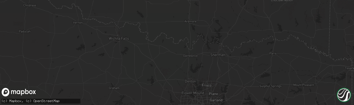 Hail map in Muenster, TX on May 14, 2025