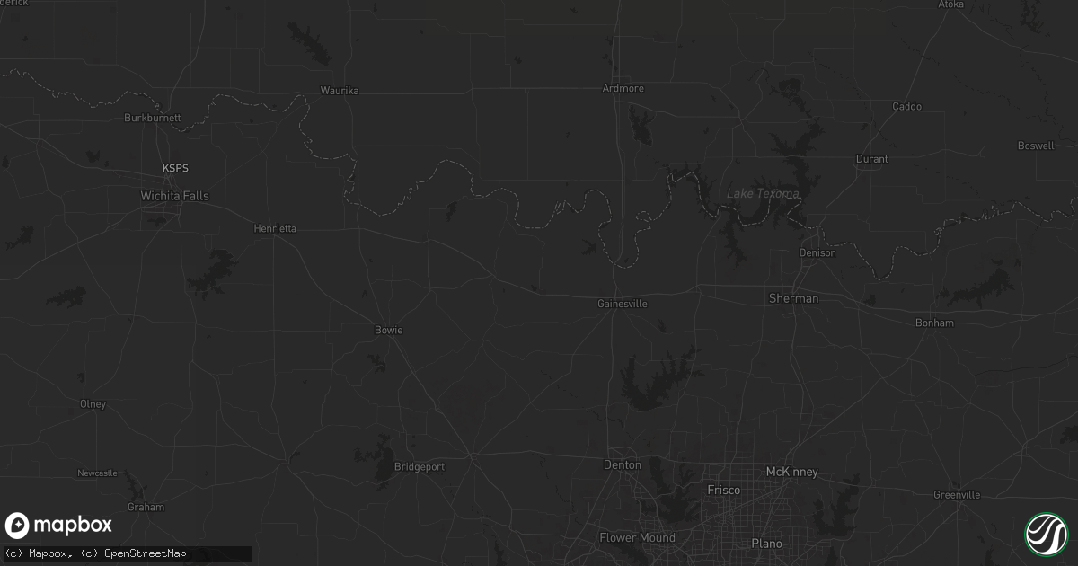Hail map in Muenster, TX on May 14, 2025