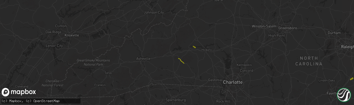 Hail map in Nebo, NC on May 14, 2025