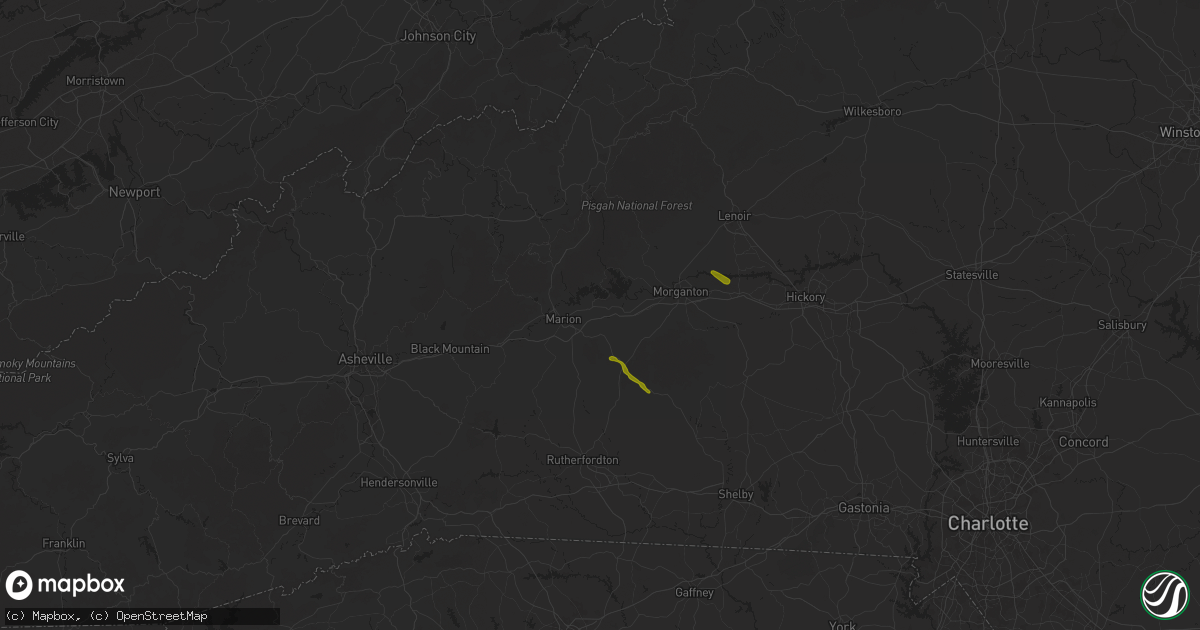 Hail map in Nebo, NC on May 14, 2025