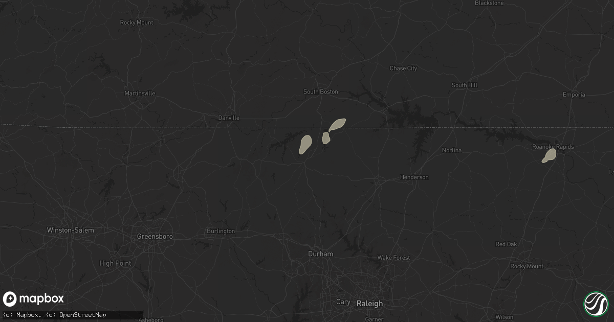 Hail map in Roxboro, NC on May 14, 2025