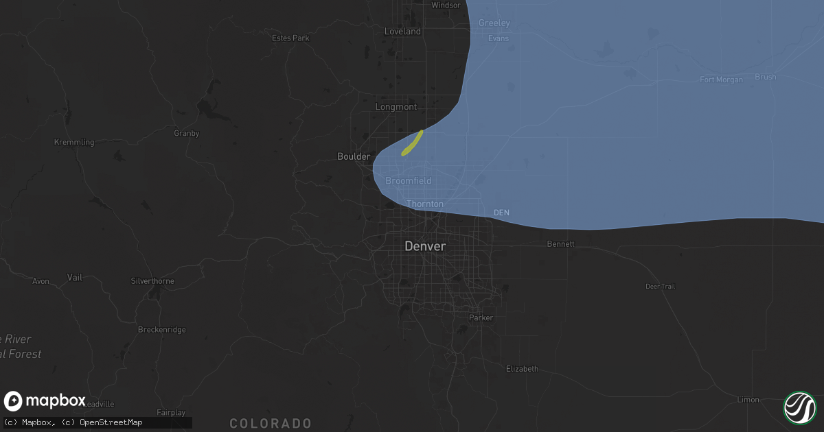 Hail map in Westminster, CO on May 14, 2025