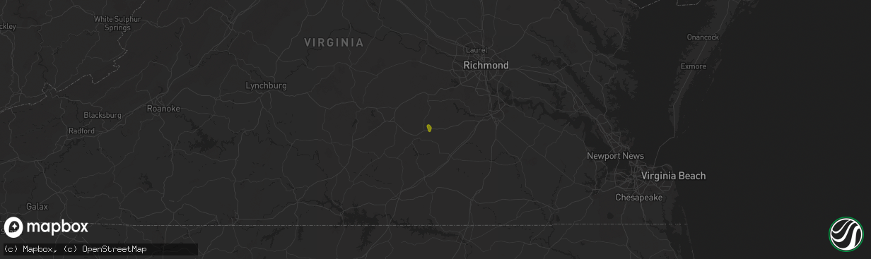 Hail map in Wilsons, VA on May 14, 2025