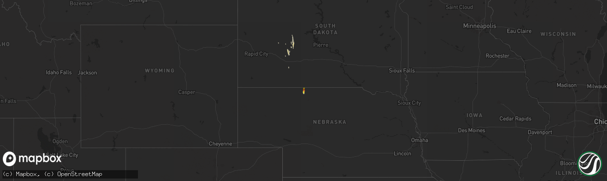 Hail map on May 14, 2025