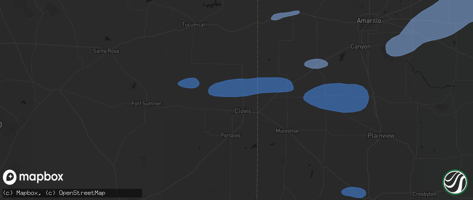 Hail map in Clovis, NM on May 14, 2026