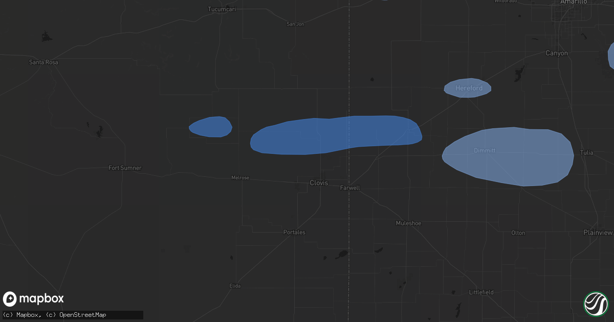 Hail map in Clovis, NM on May 14, 2026
