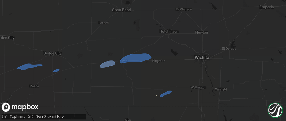 Hail map in Cunningham, KS on May 14, 2026