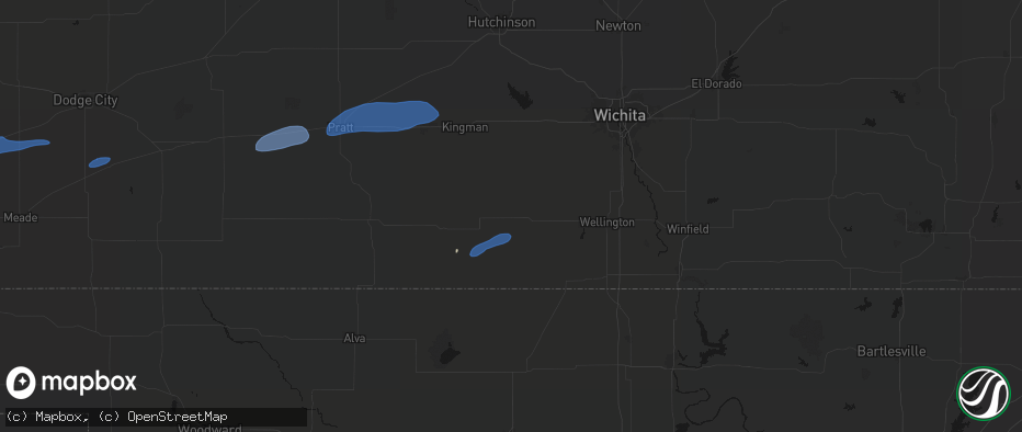 Hail map in Danville, KS on May 14, 2026