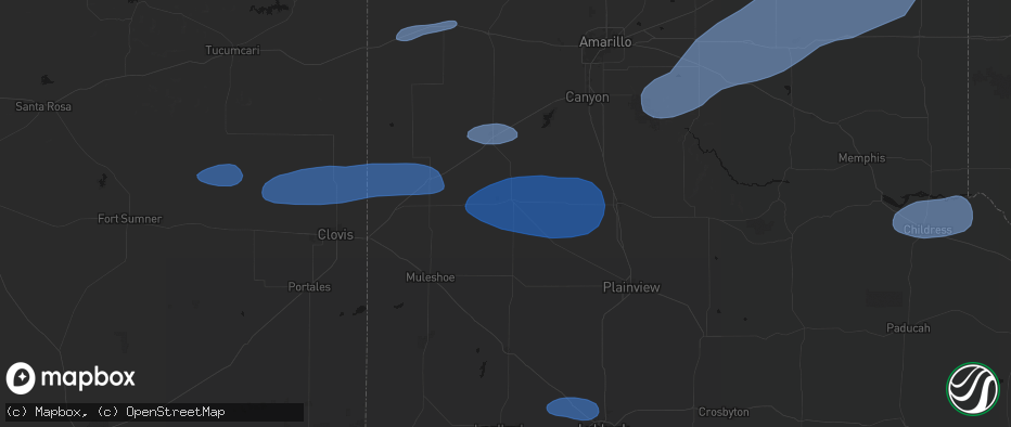 Hail map in Dimmitt, TX on May 14, 2026