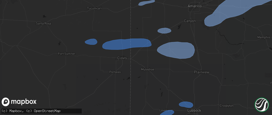 Hail map in Farwell, TX on May 14, 2026