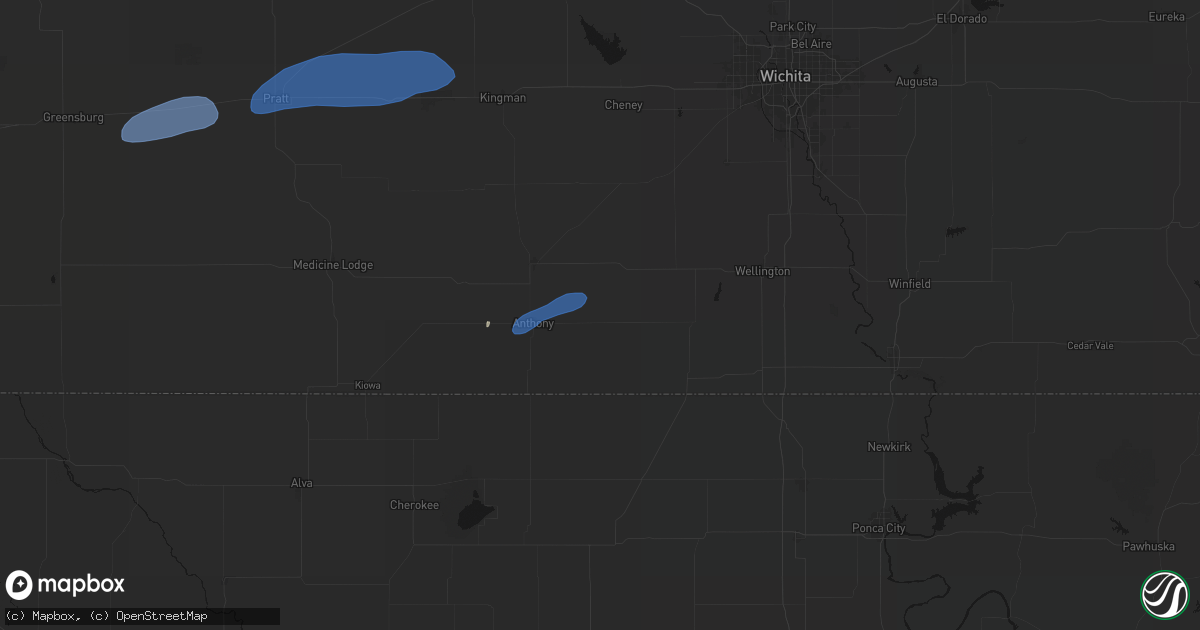 Hail map in Freeport, KS on May 14, 2026