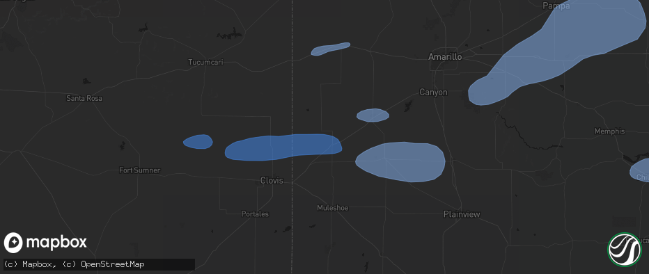 Hail map in Friona, TX on May 14, 2026