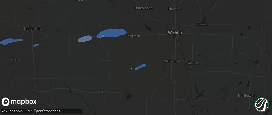 Hail map in Harper, KS on May 14, 2026