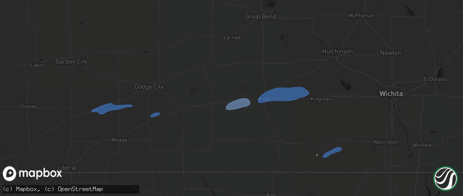 Hail map in Haviland, KS on May 14, 2026