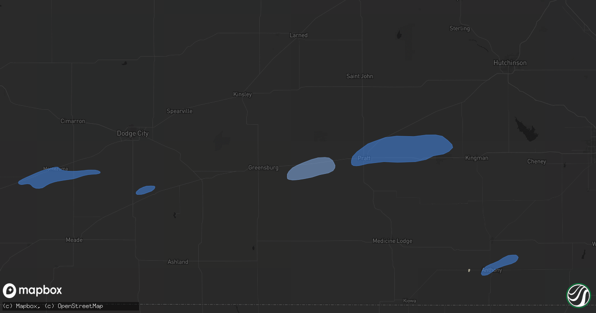 Hail map in Haviland, KS on May 14, 2026