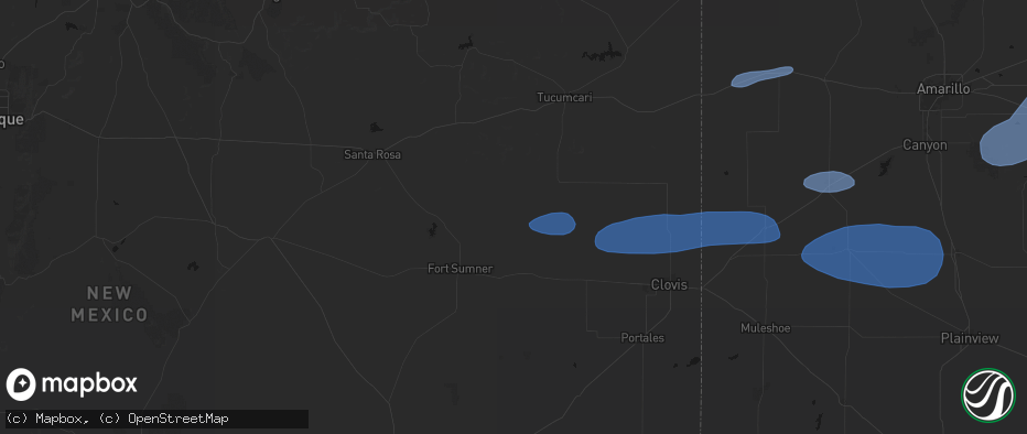 Hail map in House, NM on May 14, 2026
