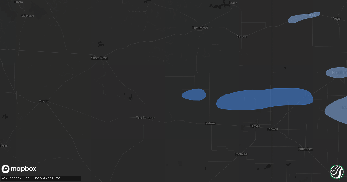 Hail map in House, NM on May 14, 2026