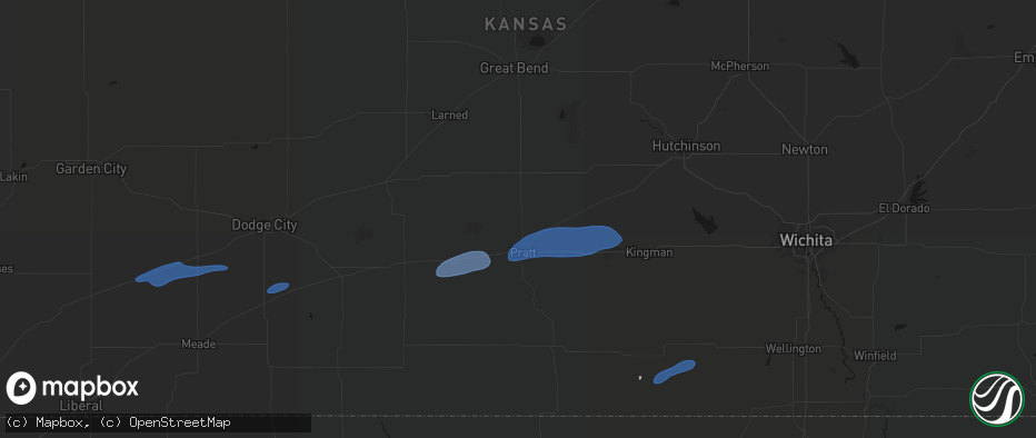 Hail map in Iuka, KS on May 14, 2026