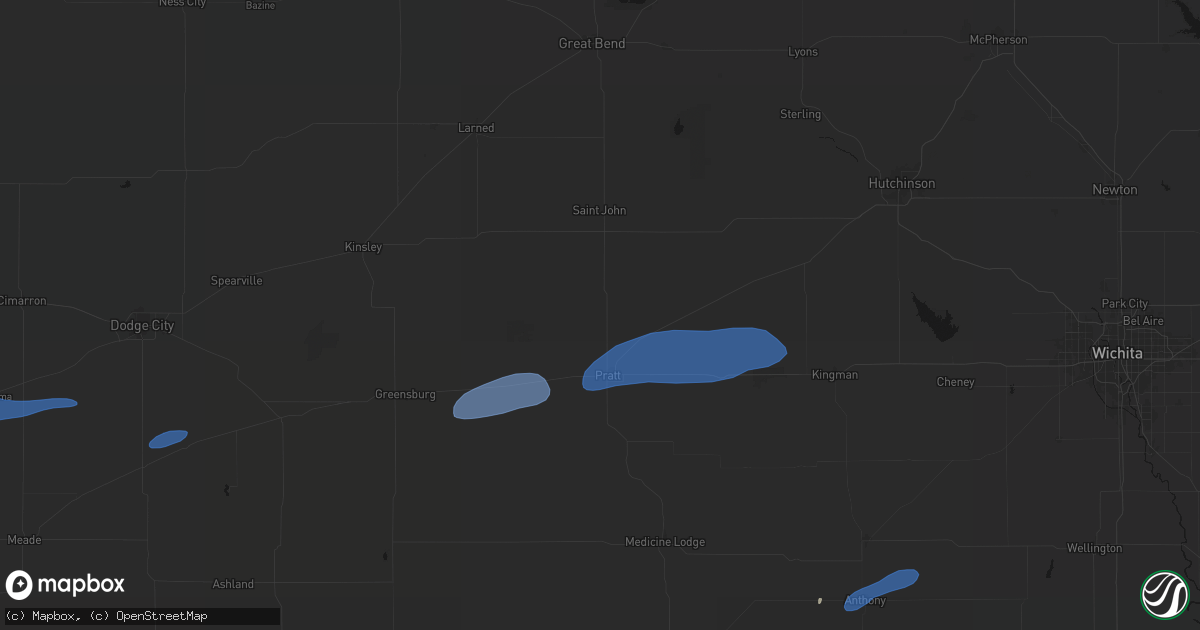 Hail map in Iuka, KS on May 14, 2026