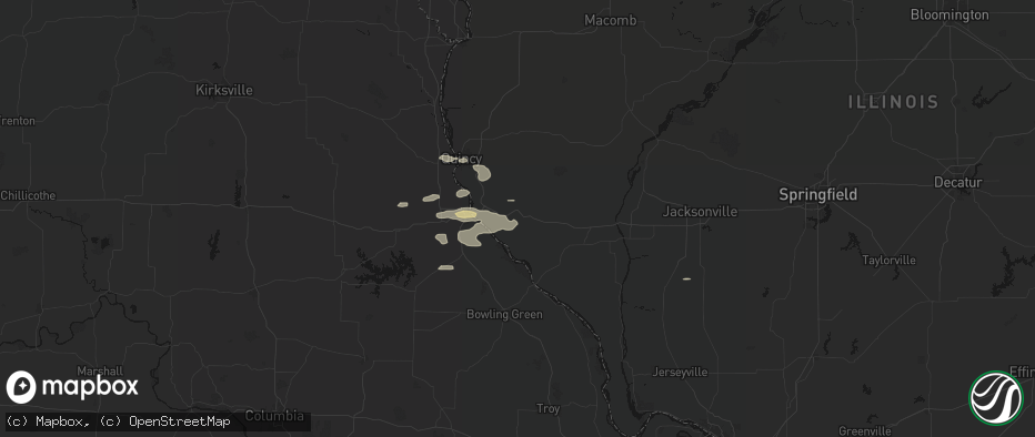 Hail map in Kinderhook, IL on May 14, 2026