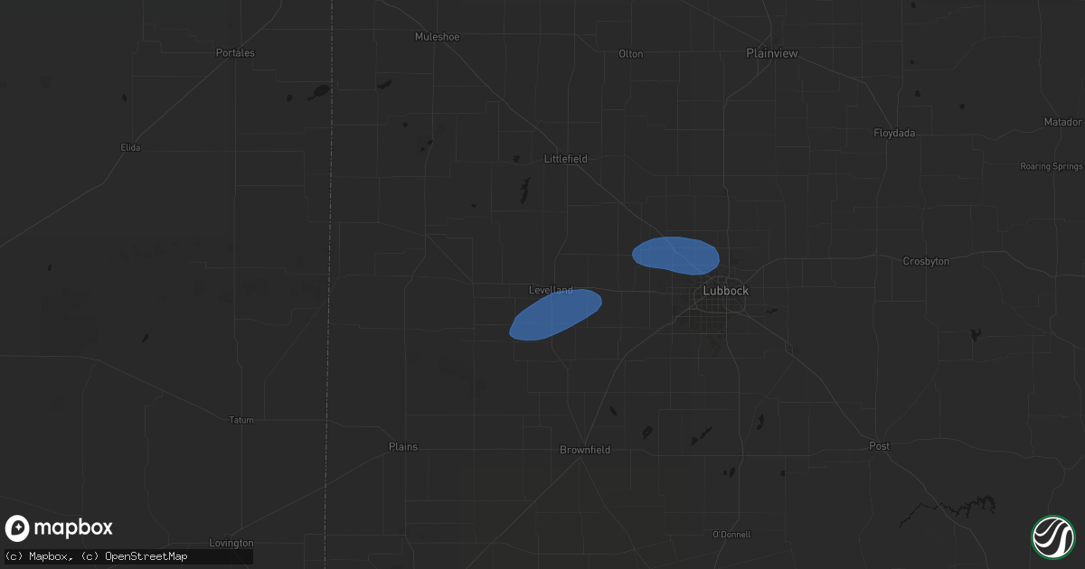 Hail map in Levelland, TX on May 14, 2026