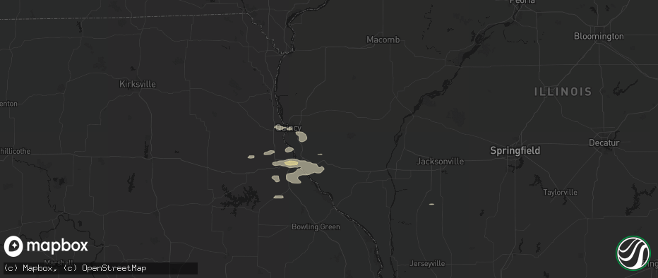 Hail map in Liberty, IL on May 14, 2026