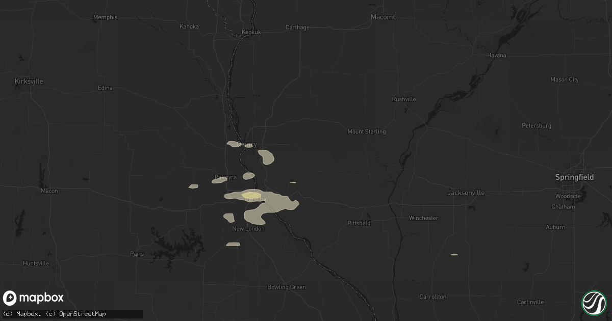 Hail map in Liberty, IL on May 14, 2026