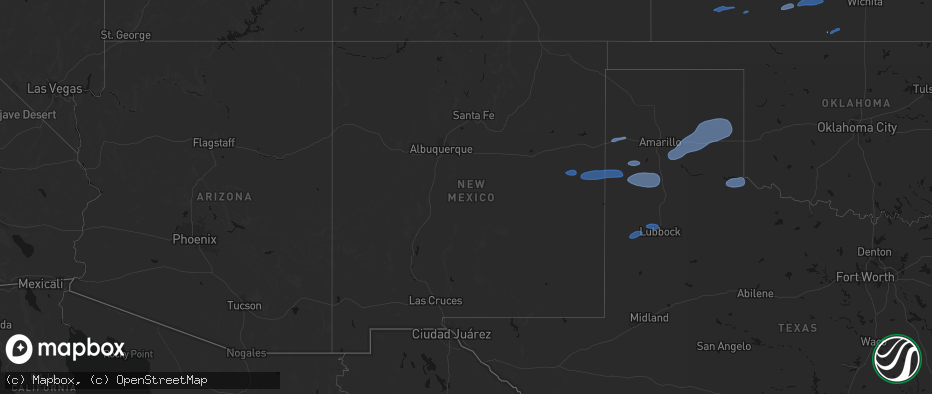 Hail map in New Mexico on May 14, 2026