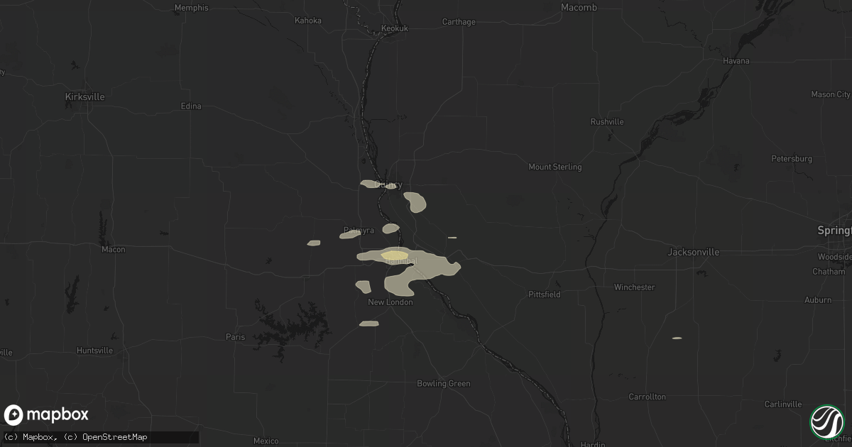 Hail map in Payson, IL on May 14, 2026