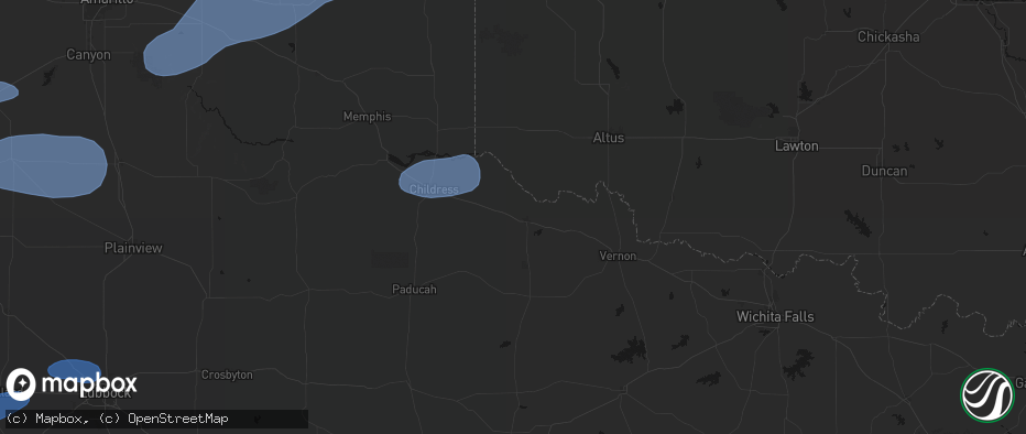 Hail map in Quanah, TX on May 14, 2026