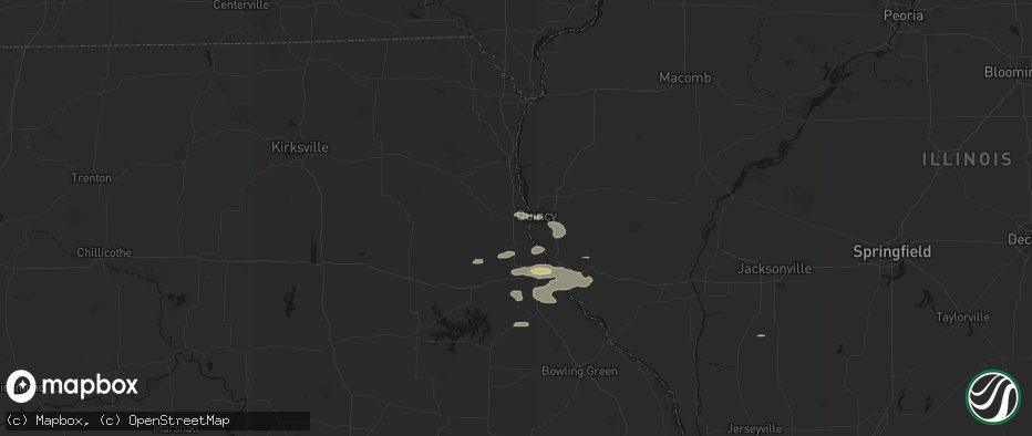 Hail map in Taylor, MO on May 14, 2026