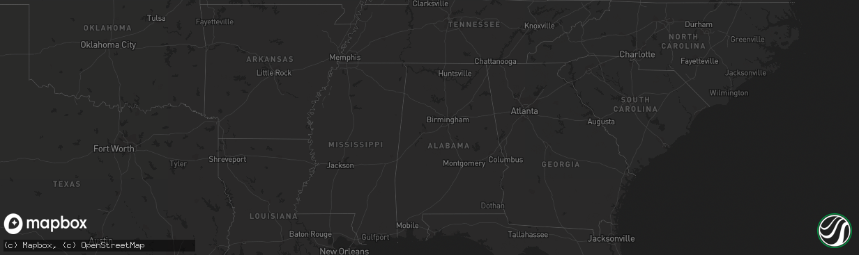 Hail map in Virginia on May 15, 2011