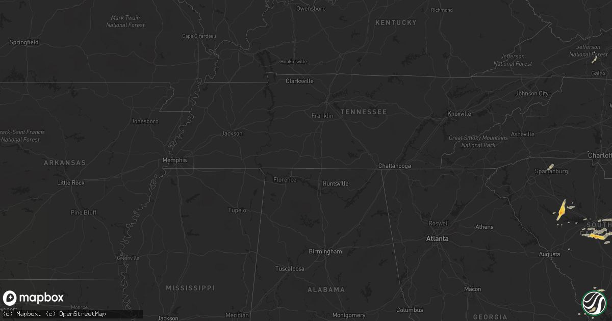 Hail map on May 15, 2012
