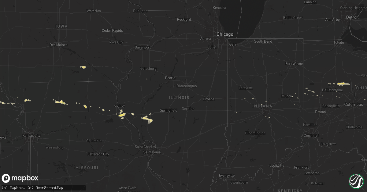 Hail map in Illinois on May 15, 2013