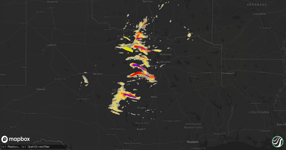 Hail map on May 15, 2013