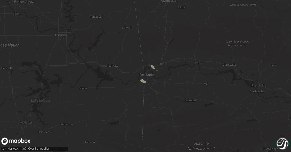 Hail map in Fort Smith, AR on May 15, 2014