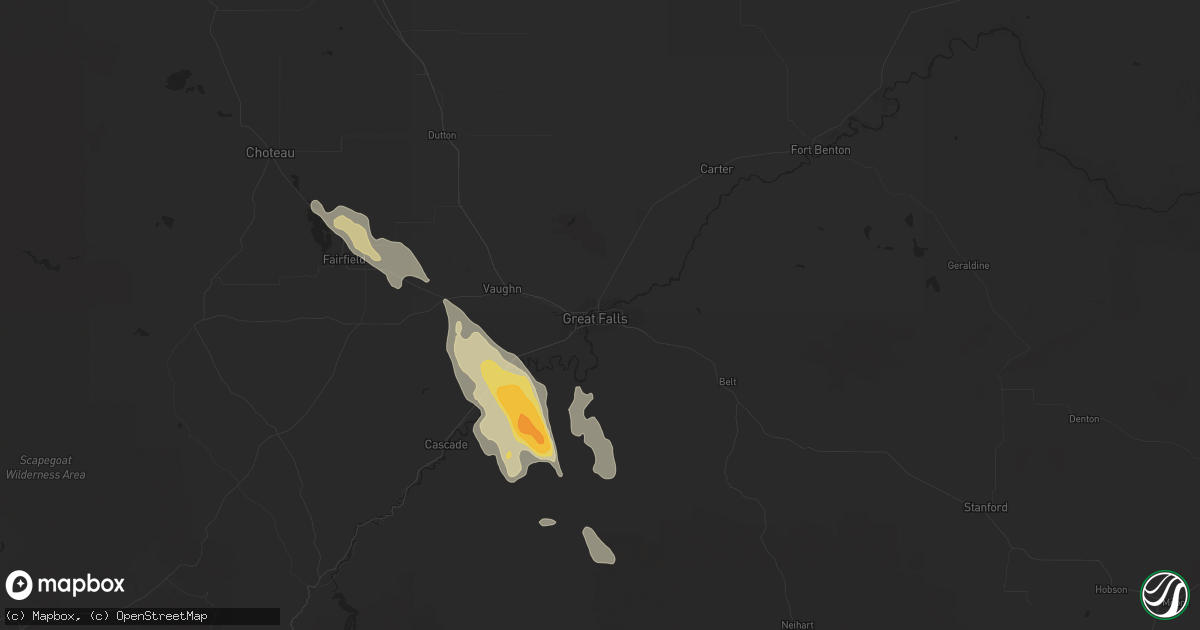 Hail map in Great Falls, MT on May 15, 2014