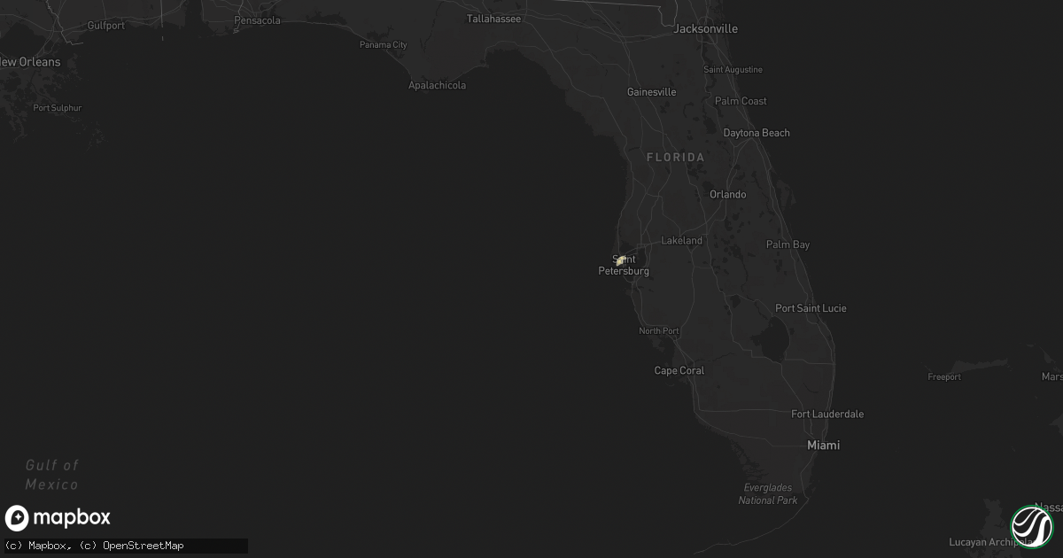 Hail map in Florida on May 15, 2015