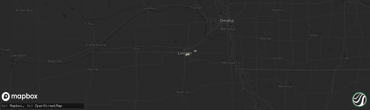 Hail map in Lincoln, NE on May 15, 2015