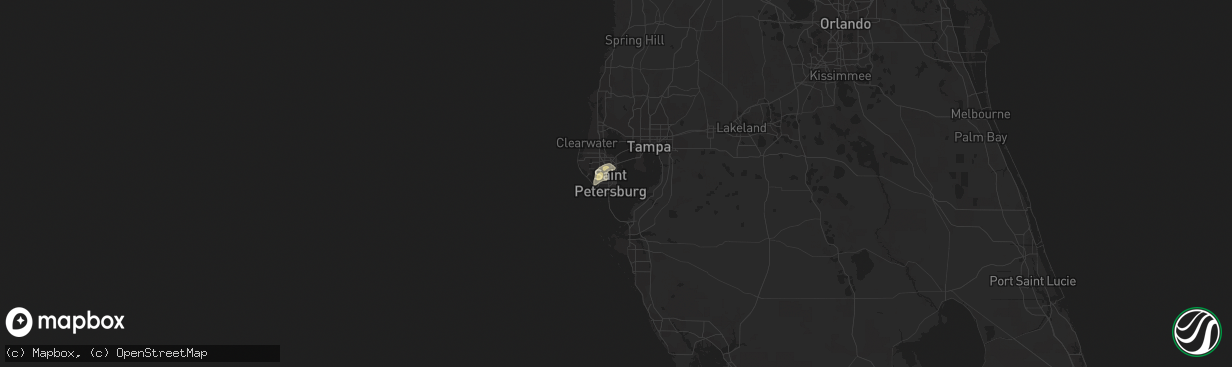 Hail map in Saint Petersburg, FL on May 15, 2015