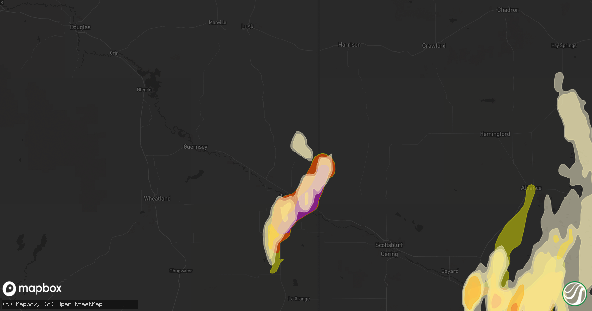 Hail map in Torrington, WY on May 15, 2015