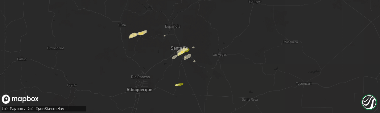 Hail map in Glorieta, NM on May 15, 2016