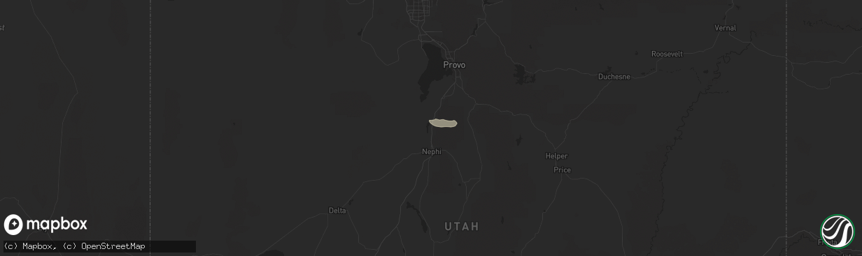 Hail map in Mona, UT on May 15, 2016