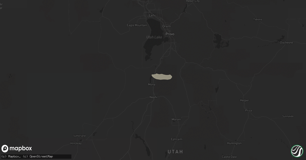 Hail map in Mona, UT on May 15, 2016