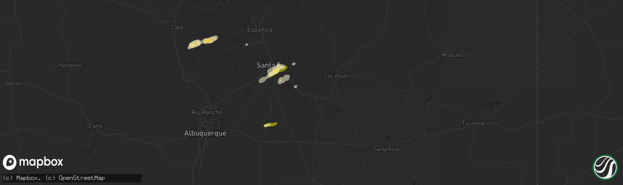 Hail map in San Jose, NM on May 15, 2016