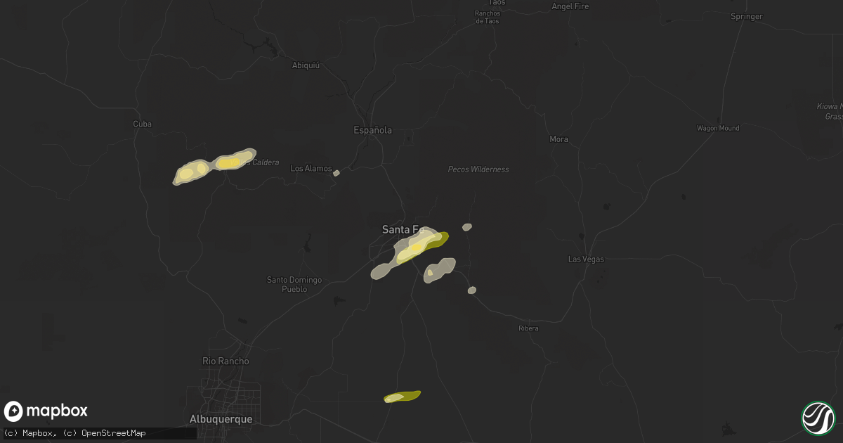 Hail map in Santa Fe, NM on May 15, 2016