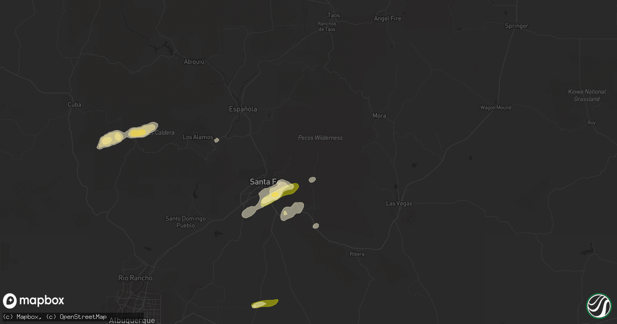 Hail map in Tererro, NM on May 15, 2016