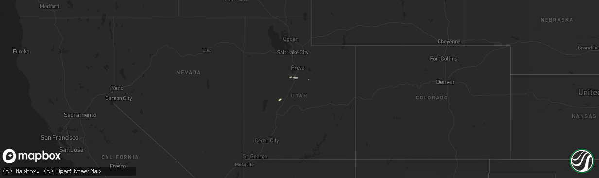 Hail map in Utah on May 15, 2016